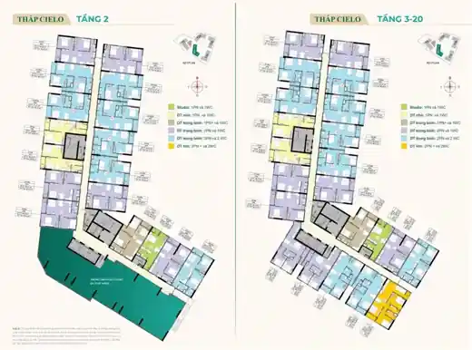 Mặt bằng tầng điển hình Cielo T1A
